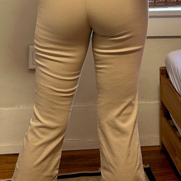 Vintage Taba&co Paris Beige Western Flare Pants | Size Small - Picture 5 of 6